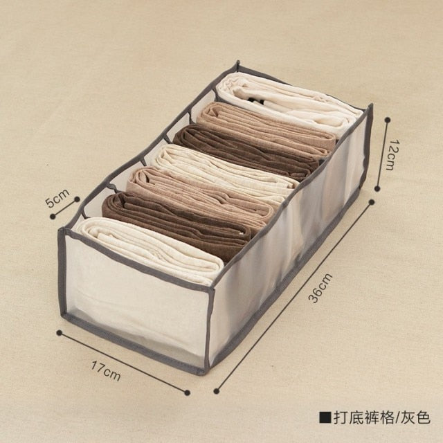 Jeans Compartment Storage Box Closet Clothes Drawer Mesh Separation Box Stacking Pants Drawer Divider Can Washed Home Organizer - Provence Home Living Store