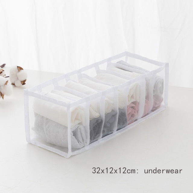 Jeans Compartment Storage Box Closet Clothes Drawer Mesh Separation Box Stacking Pants Drawer Divider Can Washed Home Organizer - Provence Home Living Store