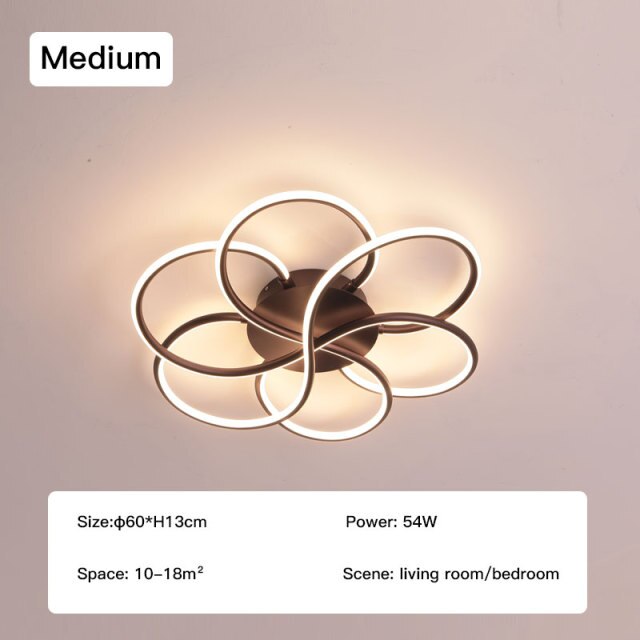 Modern Nordic Style Design Led Chandelier For Living Room Dining Room Bedroom Kitchen White Ceiling Lamp Remote Control Light - Provence Home Living Store