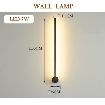 Modern LED minimalist wall light Living room TV background long arm wall lamp Creative atmosphere black wall sconce - Provence Home Living Store