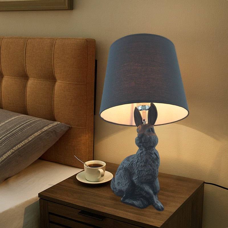 Modern Minimalist Rabbit Table Lamp Creative Led Desk Light For Living Room Children Bedroom Bedside Lamp Cafe Indoor Lights E27 - Provence Home Living Store