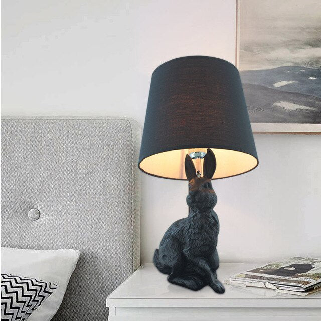 Modern Minimalist Rabbit Table Lamp Creative Led Desk Light For Living Room Children Bedroom Bedside Lamp Cafe Indoor Lights E27 - Provence Home Living Store